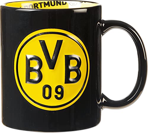 Borussia Dortmund BVB-Tasse mit Innendekor, Schwarz, Einheitsgröße (1er Pack) 0,3l