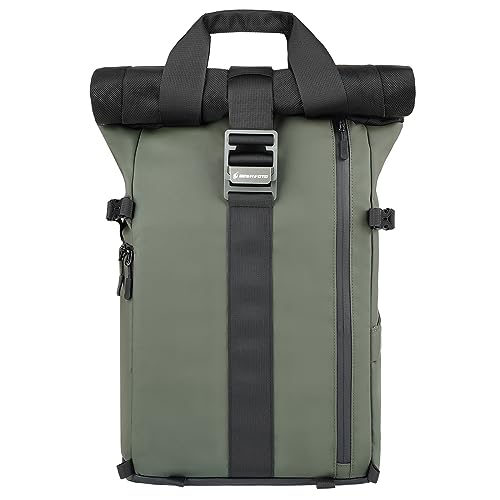 Besnfoto Kamerarucksack für Fotografen DSLR SLR wasserdichte Kameratasche mit 15,6 Zoll Laptopfach Tipod Halter Roll Top Fotografie Tasche für Wandern