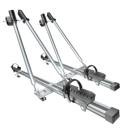 Mossa 2X Dachfahrradträger, Dachfahrradhalter mit Schlüssel und Alubalken - BR9492