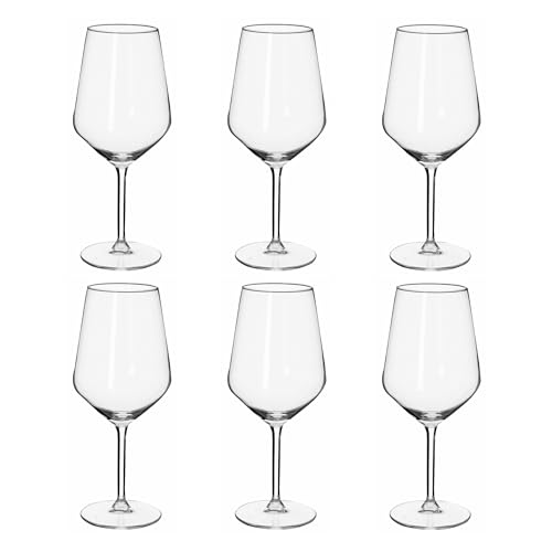 alpina Weingläser Rotwein - Weingläser Set 6 Teilig - Weinglas 53cl - Spülmaschinenfeste Rotweingläser - Wein Geschenk für Rotwein - Glas