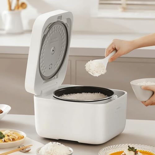Xiaomi Smart Multifunktionaler Reiskocher, japanischer elektrischer Reiskocher, 4 l, weißer Reiskocher, 10-in-1, mit 24-Stunden-Timer, inklusive Löffel und Messbecher
