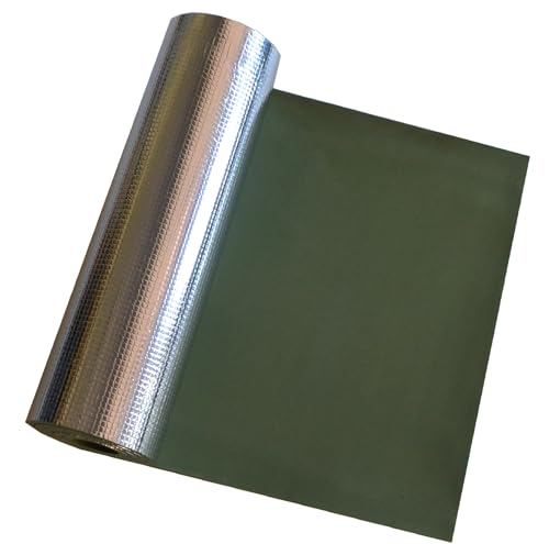 Wärmeisolierend Aluminiumbeschichtung Thermo Isomatte für Camping (Oliv)