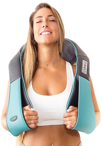 InvoSpa Shiatsu Massagegerät Nackenmassagegerät Schulter Rücken mit Infrarot Wärmefunktion – Massagekissen Ganzkörper Elektrisches Massagegerät mit Wärme für Nacken, Rücken, Schulter, Beine, Füße