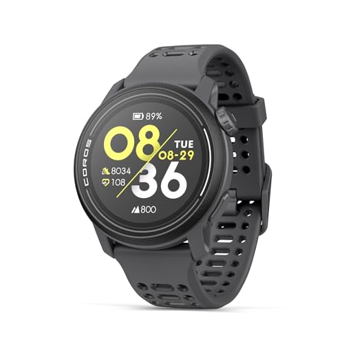 COROS PACE 3 Sportuhr GPS, leicht und komfortabel, 17 Tage Batterielaufzeit, Dual-Frequency GPS laufuhr, Herzfrequenz, Navigation, Schlaftracking, Laufen, Radfahren und Skifahren (Schwarz Silikon)