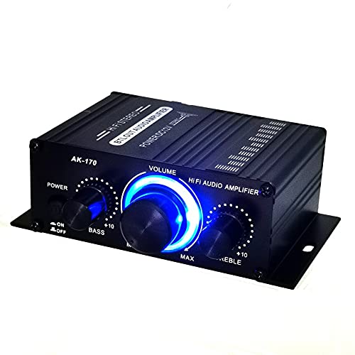 12V 400W Aluminium HiFi Audio Verstärker Auto Stereo Mini Power Amplifier, Stereo-Audioverstärker für Heimautos, Motorräder