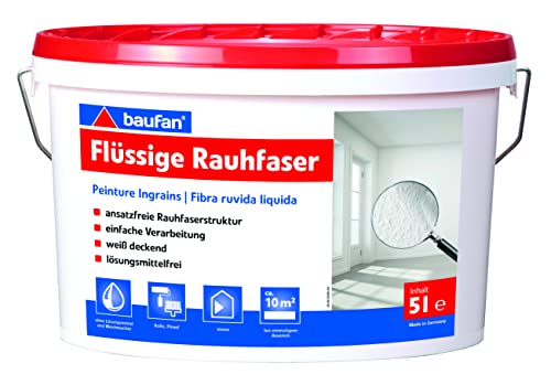 Baufan Flüssige Rauhfaser Struktur-Dispersionsfarbe 5 L