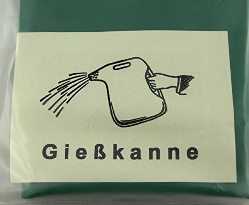 Faltbare Gießkanne in Grün aus Weich-PVC (0,30mm stark) mit verstärkten Griffen. 1 Stück