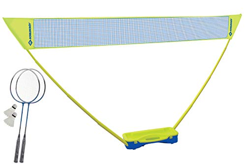 Schildkröt Badminton-Set Compact, inklusive Netz, 2 Schläger und 2 Bälle, im praktischen Kunststoffkoffer, 970992