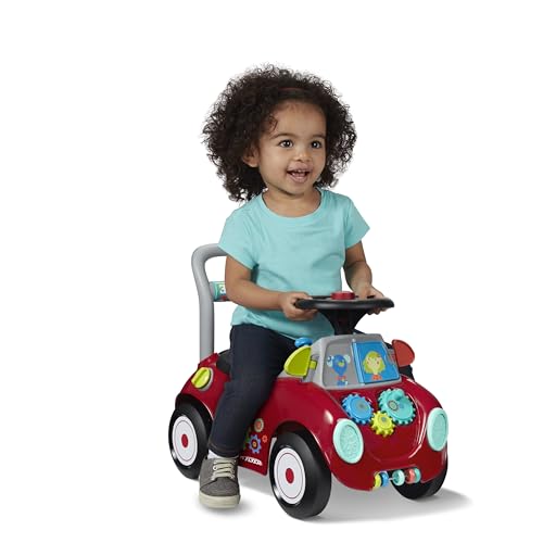 Radio Flyer Busy Buggy, Rutschspielzeug, Sitzend zum Stehen, Spielzeug für Kleinkinder, 1–3 Jahre, rotes Spielzeug für Kinder