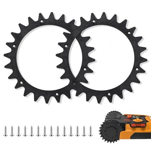 SWAWIS Mähroboter Rasenroboter Spikes Schwarz Ø 205mm mit 14x Schrauben Kompatibel mit Worx Lan droid S und M S300[WR130E]/M500[WR141E]/M700[WR142E]/M1000[WR143E]/S450i[WR101 SI] Traktionsverbesserung