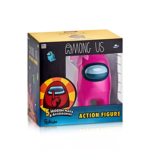 Among Us Actionfiguren AU6500 Serie 1 Fensterbox, 17 cm, Rosa