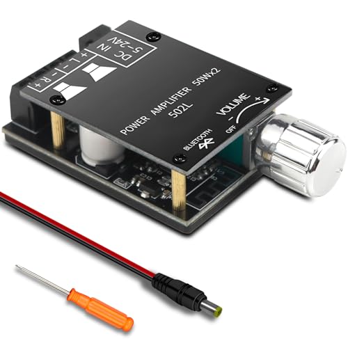 Bluetooth Verstärker Platine Modul Audioverstärker Bluetooth Digital Power Amplifier Board Zweikanal -DC 8V-24V Bluetooth mit HiFi-Filter