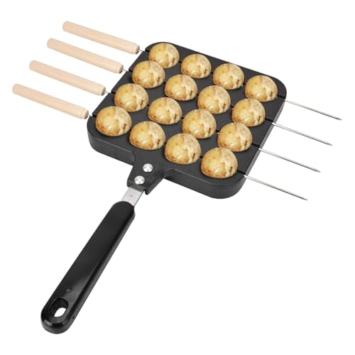 Takoyaki-Gusseisen, Ableskeever-Pfanne aus Gusseisen, Takoyaki-Grillplatte für gefüllte Pfannkuchen zur Herstellung von Munk, Takoyaki-Grillpfannenplatte für authentische dänische gefüllte Pfannkuchen