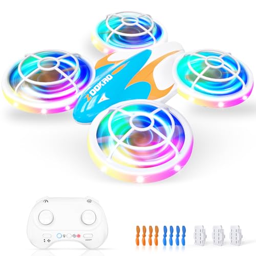 Zookao Mini Drohne für Kinder Spielzeug ab 6+ Jahre, Weihnachten Geburtstags Geschenke für Kinder Ferngesteuertes RC Flugzeug Mini Drone für Kinder und Anfänger Quadrocopter mit LED Lichter