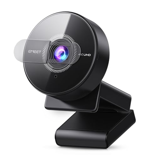 EMEET C950 4K Webcam für PC, 8 Megapixel 4K UHD, PDAF-Autofokus, Mikrofon mit Geräuschunterdrückung, 70° FOV, 1080P@60FPS, Sichtschutz, USB 2.0 Plug&Play, Webcam 4K Ideale für Zoom/Teams/Skype