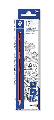 STAEDTLER 110 Tradition Bleistift Zedernholz 2H 12 Stück