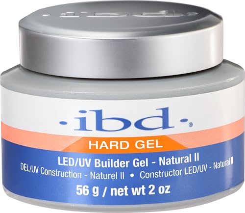 IBD Hard Gel – LED/UV Builder Gel Natural II, 1er Pack (1 x 56 g) – MADE IN USA – Premium Aufbaugel für Gelnägel