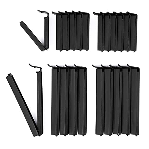 Vaily® Tütenclips Verschlussclips Schwarz - 22er Set, Länge 12x 6 cm und 10x 11 cm