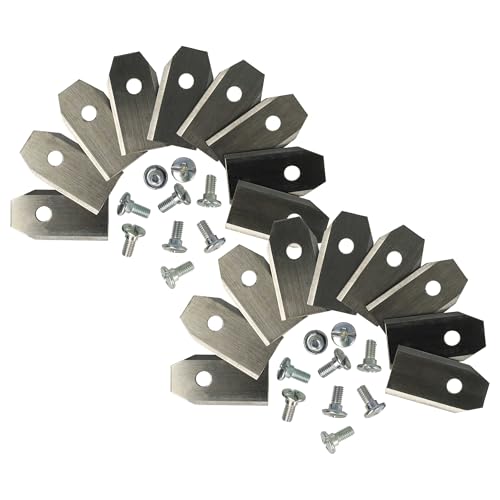 vhbw 18x Ersatz-Messer kompatibel mit Worx Landroid WG795E, M700, M1000i, M1000, M500, M1200i Rasenmäher - Ersatzklinge Silber, Stahl