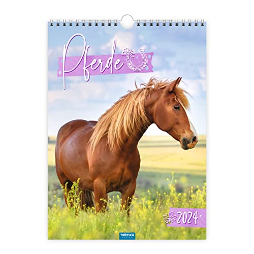 Trötsch Classickalender Pferde 2024: Wandkalender