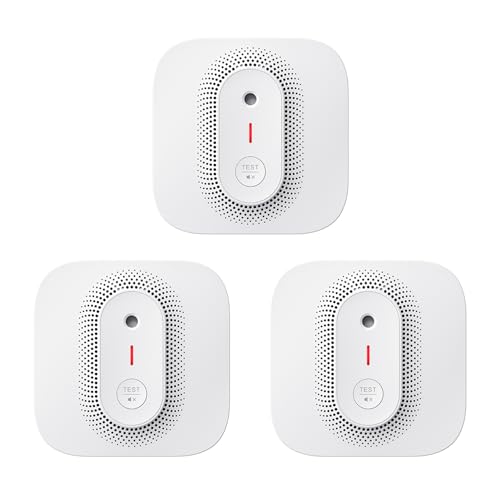 X-Sense Funkvernetzbarer Rauchmelder WLAN, Feuermelder mit Sprachausgabe-Alarm und Standort, austauschbarer Batterie, Übertragungsreichweite von 500 m, XP02S-MR, 3 Stück