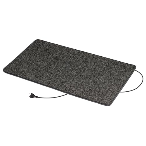 Infrarot Teppichheizung Heizteppich 60x100cm, Made in Germany, Heizmatte Fußwärmer 71 Watt, 230V, Anthrazit