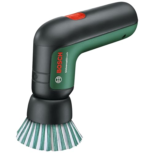 Bosch Home and Garden Akku Reinigungsbürste UniversalBrush (integrierter 3,6-V-Akku, 1 Micro-USB-Kabel und 4 Reinigungsaufsätze enthalten, im Karton) Grün, Norme