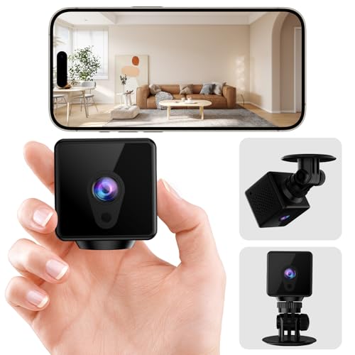 ChapStick Mini Kamera, 4K HD Überwachungskamera Innen Live Übertragung Mobile APP Kamera Überwachung Innen WiFi Kamera mit Batterie Baby Monitor mit Bewegungsmelder Sicherheitskamera mit Nachtsicht