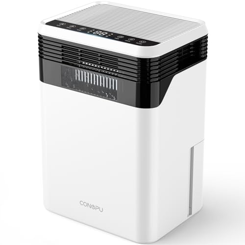CONOPUPlus Luftentfeuchter, 3000 ML Luftentfeuchter Elektrisch für 30㎡ Zuhause mit Auto-Feuchtigkeitssensor & Auto-Modus, 1700ml/Tag, 33dB Leise, 48H Timer, Automatico Sbrinamento