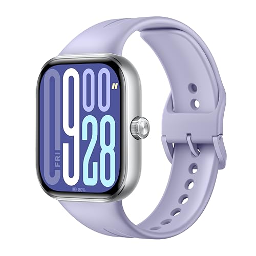 Xiaomi Redmi Watch 5 – 2.07' AMOLED, 60Hz, 24 Tage Akku, 150+ Sportmodi, 5ATM wasserfest, GNSS, Herzfrequenz & SPO₂-Sensor, Bluetooth Calling, Aluminium-Rahmen, drehbare Krone, Lavender Purple