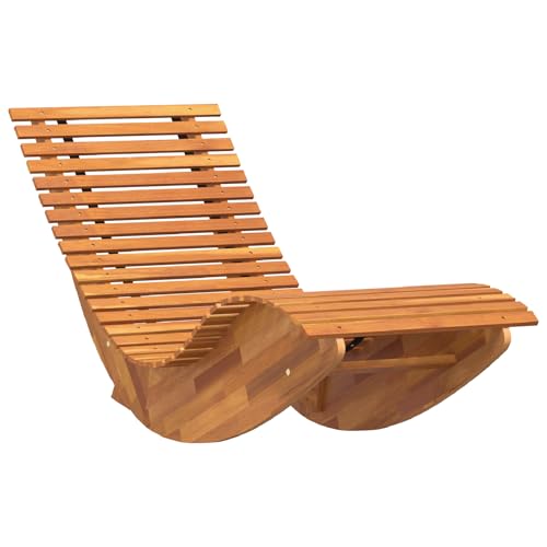 vidaXL Rocking Sonnenliegen 2 Stück aus massivem Akazienholz