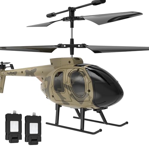 tech rc Ferngesteuert Hubschrauber mit 2 Akku, 2.4Ghz RC Helikopter mit Schwebefunktion, Landung/Login mit einem klick, 2 Geschwindigkeitseinstellungen, Flugzeug Spielzeug für Kinder ab 14