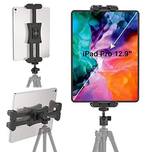 Cenawin Tablet Stativ Halterung für iPad Pro Tablet Stativ Halter Adapter mit Kugelkopf für Selfie Stick Kamera Einbeinstativ, Stativhalterung für iPad Pro iPad Air iPad Mini, 4,7-12,9' Tablets