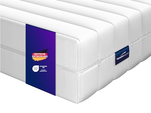 Traumnacht XXL Orthopädische 7-Zonen Tonnentaschenfederkernmatratze, 22cm Matratzenhöhe, Härtegrad 3 (H3), 100 x 200 cm, Öko-Tex zertifiziert, produziert nach deutschem Qualitätsstandard