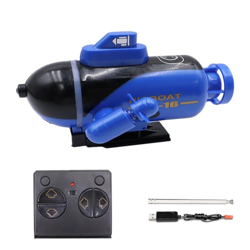 Hsthe Sea Mini RC U-Boot 4CH Niedliches Funkfernbedienungsboot Elektrisches Tauchlicht für Fischtank Wasserwanne Geburtstagsgeschenk