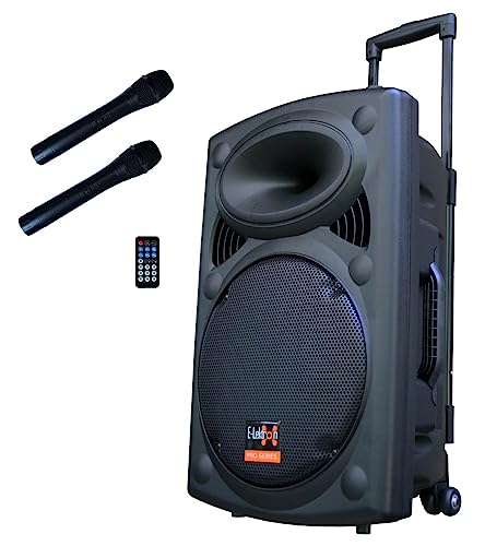 Mobile PA Sound Anlage Akku-MP3-USB-SD inkl. Funkmikrofone 700W Soundsystem E-Lektron EL30-M Bluetooth TWS