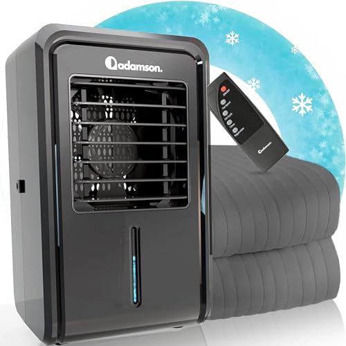 Adamson B10 Bed Cooling System - Twin 190x100 cm - 100% Baumwolle Matratze Kühlung Bett-Pad für Nachtschweiß - Wasser Bett Kühler Ideal für heiße Schläfer - 5-Jahres-Garantie - Schwarz