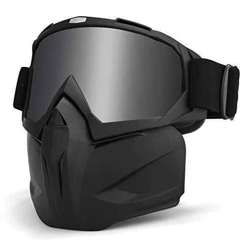 LAMEDA Motorrad Maske Brille Herren Damen Goggle Gesichtsmaske Schutzmaske Schutzbrille Skibrille Motorradbrillen UV-Schutz