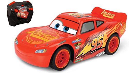 Dickie Toys 203084028 Cars 3 Lightning McQueen Turbo Racer, RC, USB Ladefunktion, inkl. Batterien, Maßstab 1:24, 17 cm, Rot