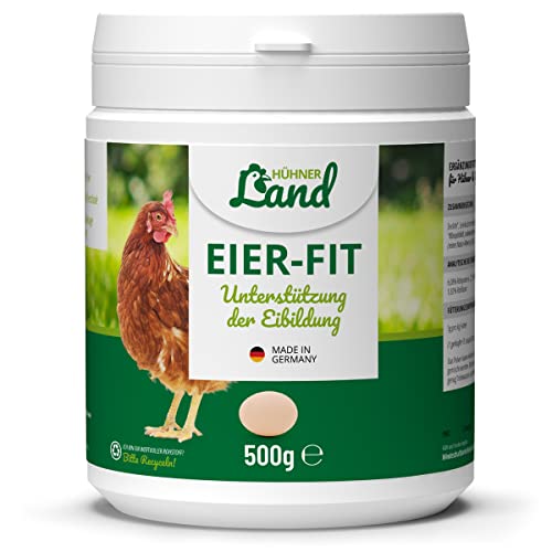 HÜHNER Land Eier-Fit für Legehennen 500g - Futterergänzung für Hühner, Legeleistung Zusatz für Hühner, Zusatz Eier, Eibildung, kräftiger Dotter, stabile Schale, gesunde Eier, Vitamine für Hühner