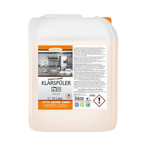 Lorito frisch & sauber Klarspüler Spülmaschine 10 L - Kraftvoller Entkalker materialschonend & glanzerhaltend, Entfernt hartnäckige Kalkrückstände & Verunreinigungen