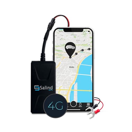 Salind GPS 4G - GPS Tracker Auto Motorrad, Fahrzeuge und LKW's - Diebstahlschutz - Online, weltweit und Echtzeit Ortung mit App - Direktanschluss KFZ-Batterie (9-75V)