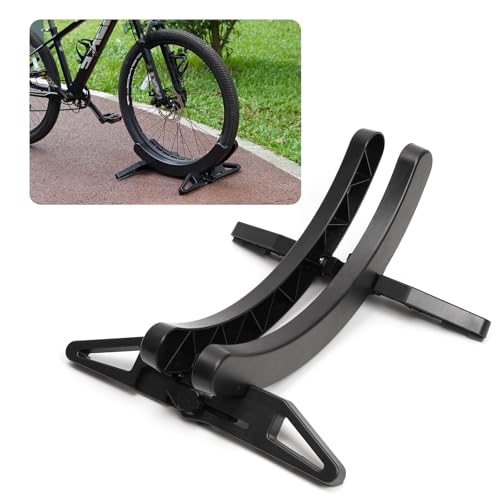 Wiogence Fahrrad-Bodenständer, Verstellbare Fahrradständer Verdicktes für alle 26–80mm Breiten Fahrradreifen für die Aufbewahrung von Rennrädern und MTBs im Innenbereich (Schwarz)