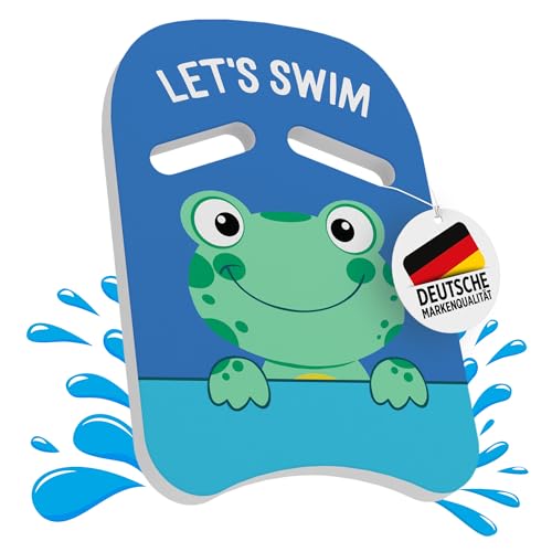 HomeKidsWorld Schwimmbrett Kinder - Schwimmhilfe Kinder 3-6 Jahre - Sichere Schwimmlernhilfe für Jungen und Mädchen im farbenfrohen Frosch-Design: Für Kinder zwischen 15-45kg geprüft und sicher