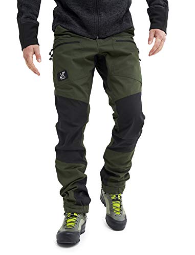 RevolutionRace Herren Nordwand Pro Pants, Hose zum Wandern und für viele Outdoor-Aktivitäten, Forest Green, S