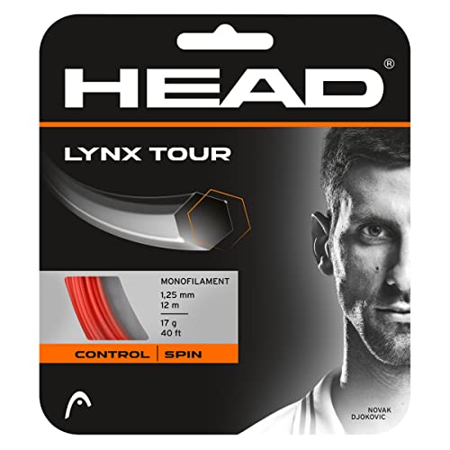 HEAD Unisex-Adult Lynx Tour Tennis-Saite, Orange, 1.20 mm / 18 g