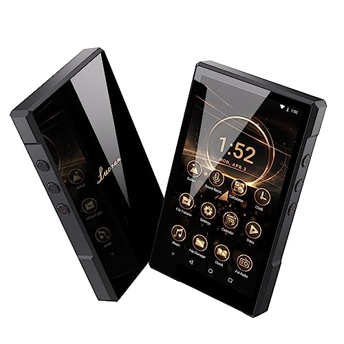3+96GB MP3-Player mit Bluetooth, Unterstützt APK heruntergeladen, 5000mAh Batterie Vorinstalliert Spotify, Audible und 5.0' 720,1280 IPS, MTK8 Core, CNC Aluminiumgehäuse bis zu 1TB