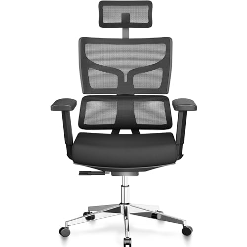 MELOKEA Bürostuhl 200kg, 3-Stufen-Verriegelung, Upgrade der Stärke, Bürostuhl Ergonomisch XXL, Große Menschen 160-202cm, 3D Breit Armlehnen, Gewichtsaktivierte Mechanik, Schreibtischstuhl Office Chair