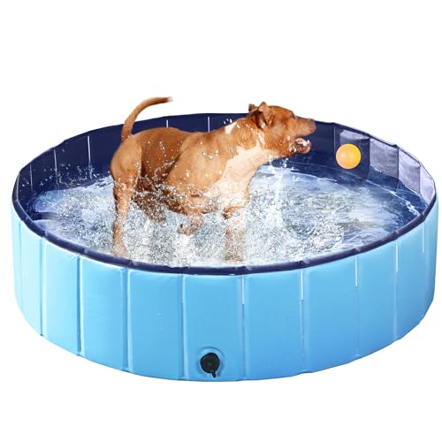 Yaheetech Hundepool für Große & Kleine Hunde, Swimmingpool Planschbecken Badewanne Wasserbecken für Hunde 120 x 30cm