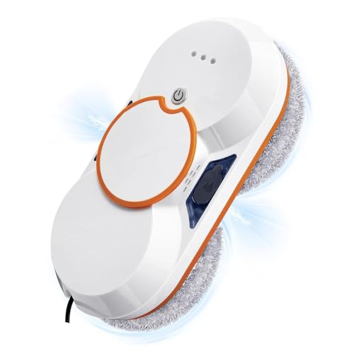 Kouamor Fensterputzroboter- Fensterroboter mit doppelter Düse, intelligente Navigation, Fernbedienung, 10 Mikrofasertücher (für Fenster/Glastüren/Fliesen)